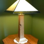 Table Lamp - With hand-carved Lily on each piece.