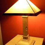 Table Lamp - With hand-carved Lily on each piece.
